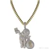 ICED OUT MONEY BOY PENDENTE PLACCATO ORO 14K Micro Pave Cubic Zircon Ciondolo Gioielli di moda per regalo