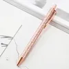 Design de Moda de Metal Empurrar esferográfica Assinatura Pen Bling Bling de escrita do estudante Pen Papelaria Escolar Escritório presente