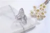 Grande anel de prata esterlina 925 brilhante folha de luxo pavimentar pedra de nascimento simulado anéis de diamante coquetel anéis de casamento para mulheres tamanho presente 5-10