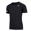 Running T-shirt Män Gym Tshirt Andningsbar Polyester Dry Fit Sport Ny Snabbtork Basket Blue Fitness Work Out