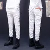 Fashion-New Wrinkred Jeans 1pcs Stretch Trousers Mäns Jeans