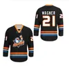 21 Wagner San Diego Gulls Hockey Jersey någon spelare eller nummer Nya sömmar Sydd filmhockeytröjor alla sömda vit röd blå gratis frakt