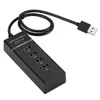 4 7 PORTS USB3.0 HUB SPLITTER med superhastighetsöverföringshastighet upp till 5Gbps för PS4 / Slim / Pro / Xboxone kompatibel med USB 2.0 1.1