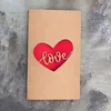 Retro Laser Bruiloft Uitnodiging voor Moederdag Valentine Wenskaarten Rechthoek Kraftpapier Zegening Kaart Hoge Kwaliteit 0 95 mg BB