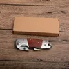 1Pcs Fengyuan Small Folding Knife 440C Satin Blade Wood Handle EDC Pocket Knives With Bottle Opener And Key Chain