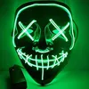 Halloween Mask LED Light Up Party Masks Full Face Funny Masks El Eire mark Glow In Dark For Festival Cosplay NightClub