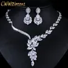 Cywzirconi Brand Cubic Zirconia Accessori per gioielli da sposa Bridal Strass Collana e orecchini Set per spose T142 T190701