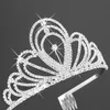 Bruids Tiara's met Steentjes Bruiloft Sieraden Meisjes Headpieces Verjaardag Party Performance Pageant Crystal Crowns Wedding Accessoires BW-ZH033