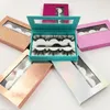 25mm 3D Mink Eyelashes with Tweezers Packaging Box 3 pairs/set Eye Lashes Messy Cross Thick 5D False Eyelash