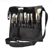 Makeup Brush Holder Stand 22 Pockets Strap Black Belt Waist Bag Salon Makeup Artist Cosmetic Brush Organizer Tool Bag