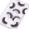 4 pary Makijaż 3D Norek Eyelash Extension Naturalne Fałszywe Rzęsy Fałszywe Liny Mink Rzęsy do piękna