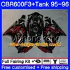 Body +Tank For HONDA CBR600RR CBR 600F3 CBR 600 F3 FS 95 96 289HM.0 CBR600FS CBR600 F3 95 96 CBR600F3 1995 1996 Fairings Factory red black