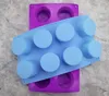 8 trous rond Silicone gâteau moule 3D à la main Cupcake gelée Cookie Mini Muffin savon fabricant bricolage outils de cuisson XB1