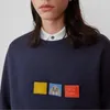 Мода-мультфильм многоцветный съемный съемный вышивка толстовка мужчины женские школьные стиль повседневная уличная пуловер уплотнительная толстовка hfhlwy022