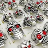 Mode nyaste 30 st/lot Gothic Punk Dragon Ring Tough Guy vintage mix Stilar Herr Dam Smycken Present (storlek: 18mm-23mm)