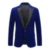 Erkek Blazer Ceketler Sonbahar Kış Vintage Kadife Takım Ceket Düğün Partisi Damat Kostüm Stagers Blazer Terno Maskulino