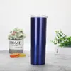 Ny Anlände Skinny Tumbler Vakuum Isolerad Straight Cup Rostfritt Stål Öl Kaffe Kopp Glasögon Med Lockor Och Straws C0029