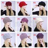 2019 hiver mode peluche en plein air chaud taille de bonnet de laine douce tricot chapeau femmes chapeau réglable 9 styles T3I5390