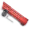 7/9/10/11/12/13.5/15/17'' tum Unik M-lok Spännande Handskyddsskena Free Float Mount System_Kinesisk Röd Anodiserad