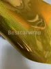 Yellow Gold Neo Chrome Holographic Vinyl Wrap för hela bilfolie med luftbubbelfordon Wrap Hologram Laser Grafisk folie Storlek 1.52x20M/Roll