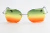 Verkauf Vintage Metall Randlose Sonnenbrille Sport Adumbral Cat Eye Sonnenbrille Mode Hohe Qualität übergroße Sonnenbrille Männlich und Fe333Y