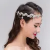 Moda strass prata feminino casamento nupcial testa cabeça corrente cocar pingente de cristal noiva tiara acessório de jóias de cabelo t11071976