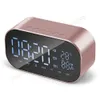 Mini Bluetooth Speaker Wireless Stereo Portable LCD FM Radio Alarm Clock Outdoor Speaker Music box