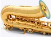 Alto Saxophone  -  Eダウンブラスゴールドペイントサックス初心者キット、マウスピース、ネックストラップ、クリーニングクロスロッド、手袋、ハードキャリングケース