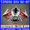 YAMAHA TZR 250 3XV YPVS TZR-250 için Kit 92 93 94 95 96 97 245HM.0 TZR250RR RS TZR250 1992 1993 1994 1995 1996 1997 Fairing Fabrikası kırmızı beyaz