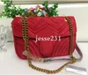 Fashion Designer bags Famous Marmont Leather Messenger Shopping Bag Plain Cross body Shoulder Bags Handbags Women's Crossbody2754