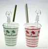 Cheap New Glass Bongs copa de árbol de coco bongs Starbuck Cup Nueva plataforma tubería de vidrio tuberías de agua burbujeadores