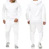 Tuta da uomo 2 pezzi Set Nuova moda Giacca Abbigliamento sportivo Tuta da uomo Felpa con cappuccio Primavera Autunno Abbigliamento Felpe con cappuccio + Pantaloni Spedizione gratuita