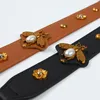 Fashion Bag Parts Wide Leather Pearl Bee Shoulder Straps Long Rivet Flower Crossbody Strap Handbag Belt Colorful Bags Accessorie