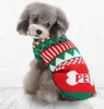 الحيوانات الأليفة محبوك سترة شجرة عيد الميلاد ميلو الغزلان المطبوعة كنزة الشتاء الكلاب المعاطف الدافئة عيد الميلاد الطرف هالوين ملابس الكلب ملابس WY288