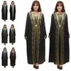 Islam musulmán negro Abayas bata para mujeres vestidos turcos Dubai Kaftan Turquía ropa islámica Malasia Takchita Djellaba Jilbab Caftan 2020