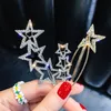 Pinza para el pelo de estrella de cinco puntas para mujer, pasadores de estrella con diamantes de imitación ostentosos, accesorios para el cabello a la moda para fiesta de regalo