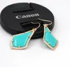 Dangle Kroonluchter Hoge Kwaliteit Mode Zomer Turquose Smooth Resin Teardrop Earring voor Dames1