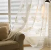 Sheer gordijnen veer wit geborduurd venster scherm optionele woonkamer slaapkamer zwevend hotel speciale gordijn groothandel
