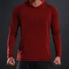 Mens Winter Sports Sweater T Shirt Bodybuilding Autumn Men Shirts Casual Tshirts hylsa Slim Tops Tees Stretch Hooded Designer Shirt Rhude Tshirt Clothes T-shirt