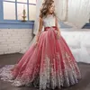 Crianças da dama de honra dos floristas Wedding Dress Evening Party Girl Para Vestidos Verão adolescente Crianças Princess Dress 8 10 12 14 Ano Y19061501