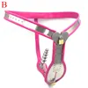 Male Chastity Belts Heart-Shaped Bondage Device with Removable Anal Plug Chastity Cage Virginity Pants Black Pink Sex Toys for Men G7-4-95