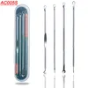 AC004G 4 in 1 Set Goud Zilver Roestvrije Blackhede Acne Comedone Remover Pimple Zit Removal Needles