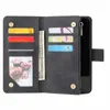 Multifunctionele portemonnee lederen kisten voor iPhone 14 Pro Max 13 iPhone14 12 Mini 11 XR XS X 7 6 Zipper Cash Holder Covers Credit ID Card Slot Pouch Book Men Purse Pouch