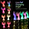 Lot de 8 lumières d'ange solaires d'extérieur, lumière décorative à énergie solaire pour décorations de jardin, cadeaux de pendaison de crémaillère.