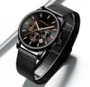 Reloj HOMBRE CRRJU TOP -merk Luxe mannen Horloges Waterdichte bedrijfsdatum Window Pols Weld mannelijke mesh strap casual quartz Clock2647