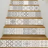 6pcssetアラビアタイル階段装飾ステッカー階段のためのセルフ接着ビニールデカール