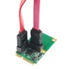 Freeshipping Interne PCI Express 6 Gbit/s Mini PCIe zu 2 Ports SATA 3.0 Adapter Controller Erweiterungs-Raid-Karte