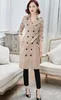 Hot Classic Women Fashion England Trench Coat / Haule de haute qualité Coton épais et TRANCH LONG STYLE / COLLE DE MARQUE SLIM SLIM SLIG