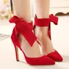 10CM Sexy Damen High Heels Bogen Spitze Schuhe Frauen Stiletto Blau/Rot/Grün/Rosa Schuhe Frau high Heel Hochzeit Schuhe Braut Pumpen