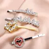 Fashion- nuovo semplice amore flash diamante parola clip temperamento a forma di cuore accessori per capelli personalità tornante ragazza marea